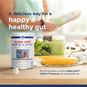 add alpha lipid lifeline to your health regime. colostrum breakfast drink