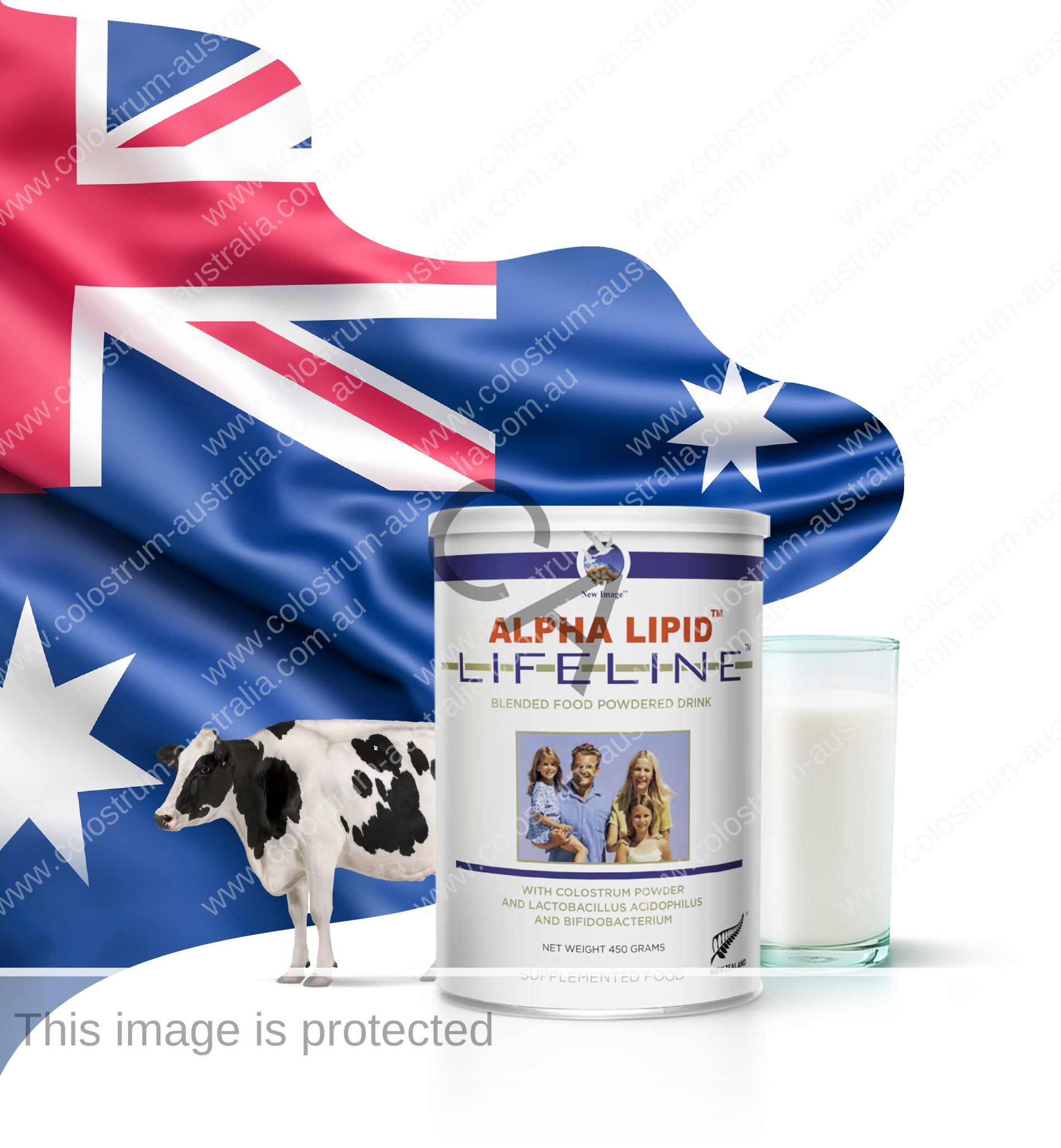 Australian flag with alpha lipid lifeline